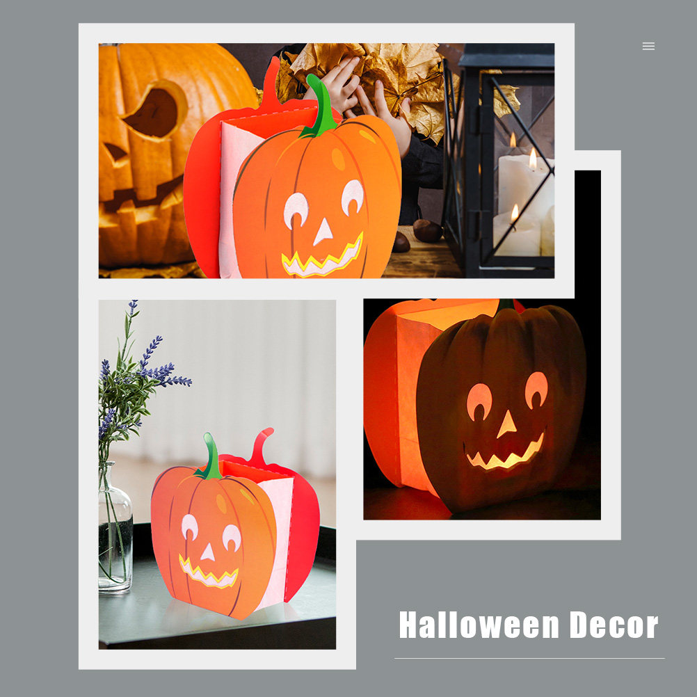 Pumpkin Lantern Halloween - 12 Sacos Decorativos em Forma de
