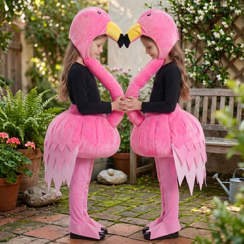 Halloween Costume Kids - Fantasia de Flamingo Rosa para Crianças,