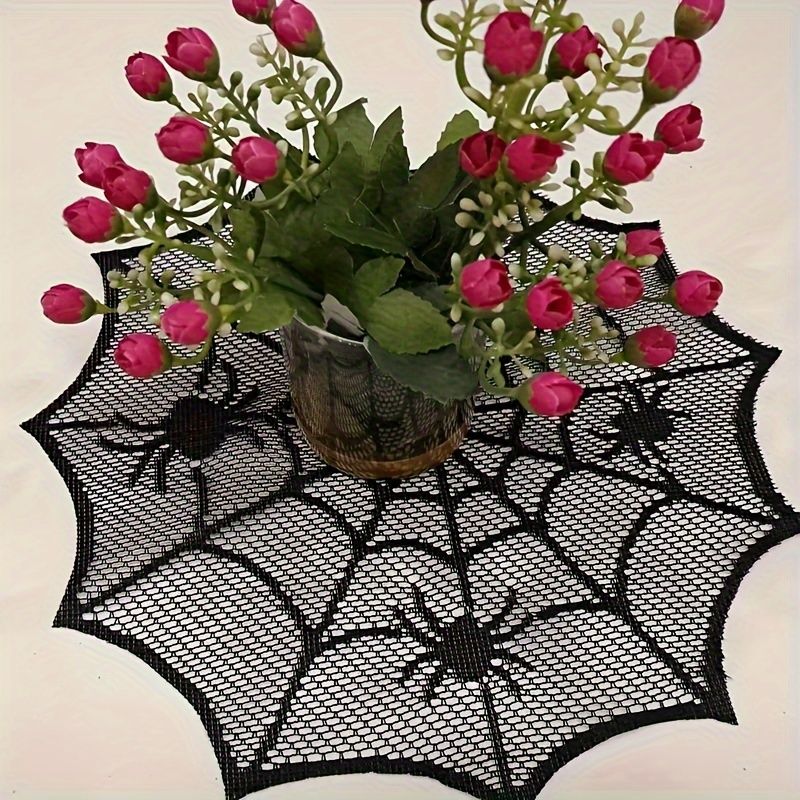 Spider Web Halloween Decoration - VIKAMA Halloween Tapete de Mesa em