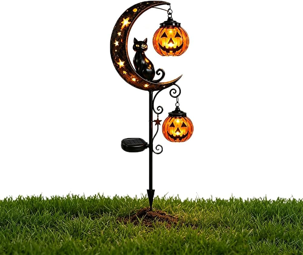 Pumpkin Lantern Halloween - Luz de Estaca Solar para Jardim