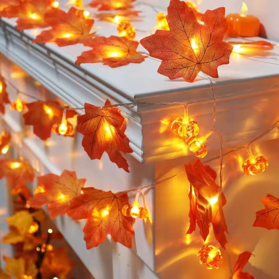 Luzes de Cordão de Abóbora e F - Halloween Led String Lights Orange avaliação e preço