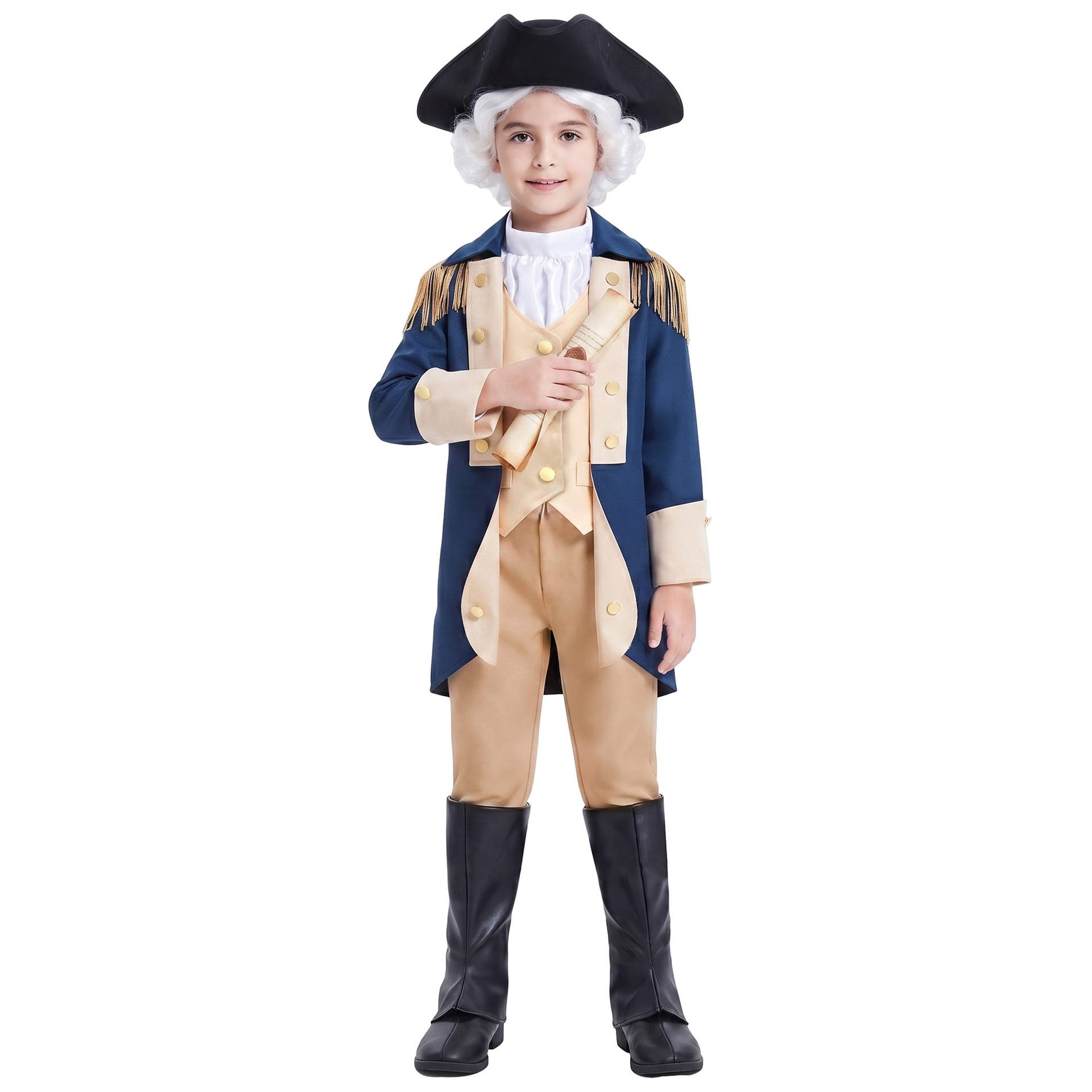 Fantasia Colonial George Washi - Halloween Costume Kids avaliação e preço