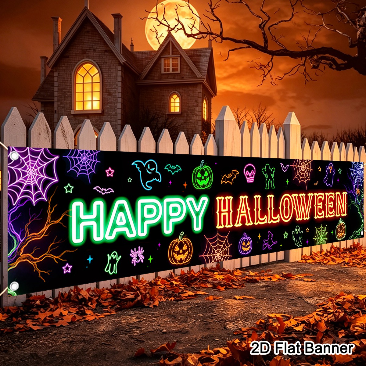 1 unidade Banner Feliz Hallowe - Pumpkin Lantern Halloween avaliação e preço