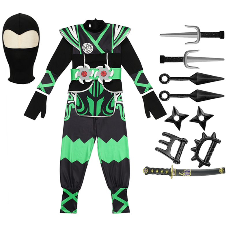 Fantasia de Ninja Verde para C - Halloween Costume Kids avaliação e preço