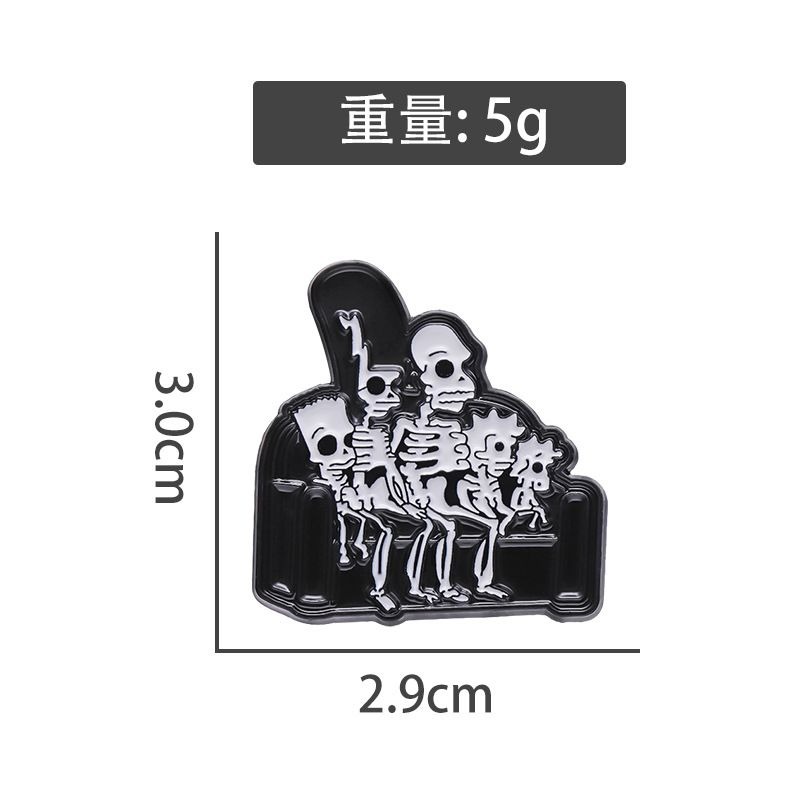 Novo Broche de Figura de Desen - Halloween Skeleton Decoration avaliação e preço