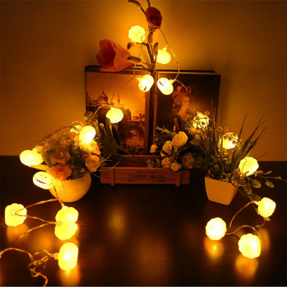 Halloween 3d abóbora led luzes - Halloween Led String Lights Orange avaliação e preço