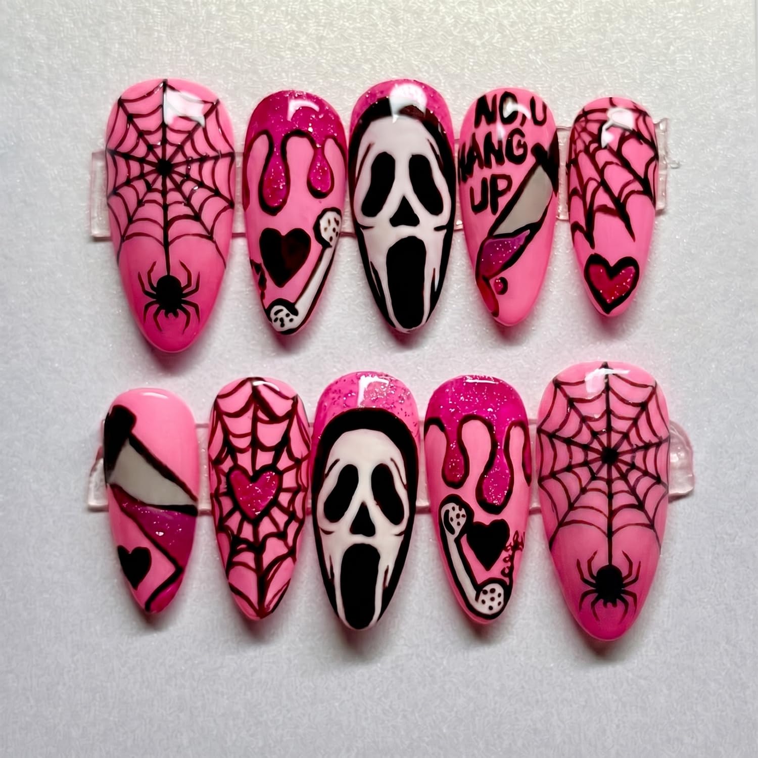 Unhas Postiças de Halloween, U - Spider Web Halloween Decoration avaliação e preço